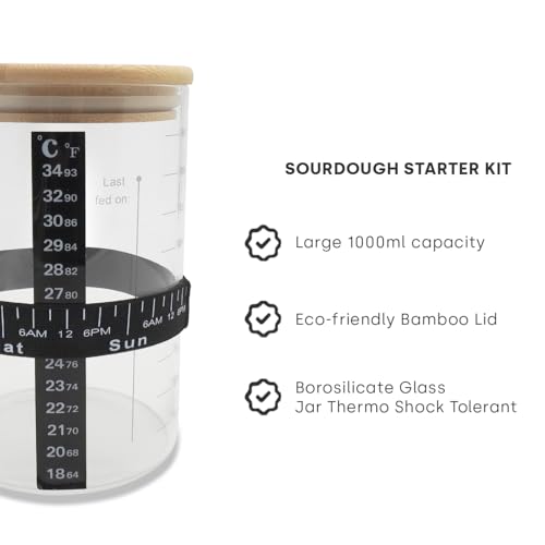 1L Borosilicate Glass Sourdough Starter Kit
