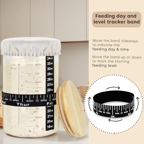 1L Borosilicate Glass Sourdough Starter Kit