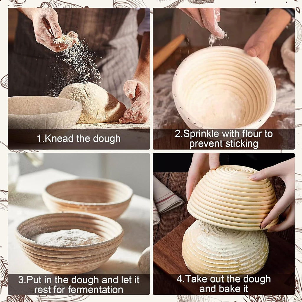 Rattan Bread Basket - 2 Pieces