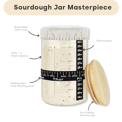 1L Borosilicate Glass Sourdough Starter Kit
