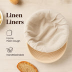 Handmade Eco-Friendly Banneton Proofing Basket & Sourdough Starter Kit