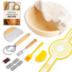 Handmade Eco-Friendly Banneton Proofing Basket & Sourdough Starter Kit