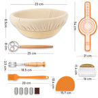 Handmade Eco-Friendly Banneton Proofing Basket & Sourdough Starter Kit