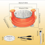 3-Layer Chicken & Meat Shredder (With Cleaning Brush & Tongs & Ergonomic Handle)