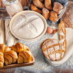 Handmade Eco-Friendly Banneton Proofing Basket & Sourdough Starter Kit