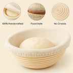 Handmade Eco-Friendly Banneton Proofing Basket & Sourdough Starter Kit