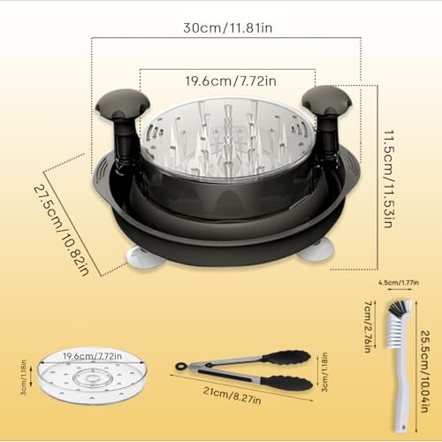 3-Layer Chicken & Meat Shredder (With Cleaning Brush & Tongs & Ergonomic Handle)