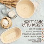 Rattan Bread Basket - 2 Pieces