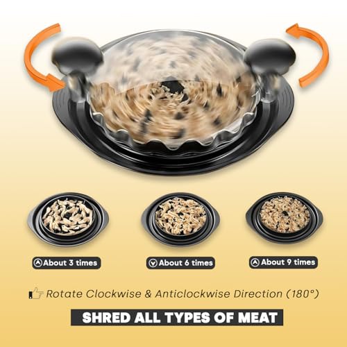 3-Layer Chicken & Meat Shredder (With Cleaning Brush & Tongs & Ergonomic Handle)
