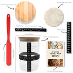 Handmade Eco-Friendly Banneton Proofing Basket & Sourdough Starter Kit
