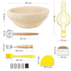 Handmade Eco-Friendly Banneton Proofing Basket & Sourdough Starter Kit