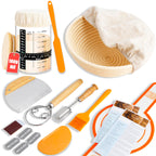 Handmade Eco-Friendly Banneton Proofing Basket & Sourdough Starter Kit