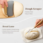 Handmade Eco-Friendly Banneton Proofing Basket & Sourdough Starter Kit