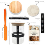 Handmade Eco-Friendly Banneton Proofing Basket & Sourdough Starter Kit