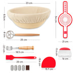 Handmade Eco-Friendly Banneton Proofing Basket & Sourdough Starter Kit
