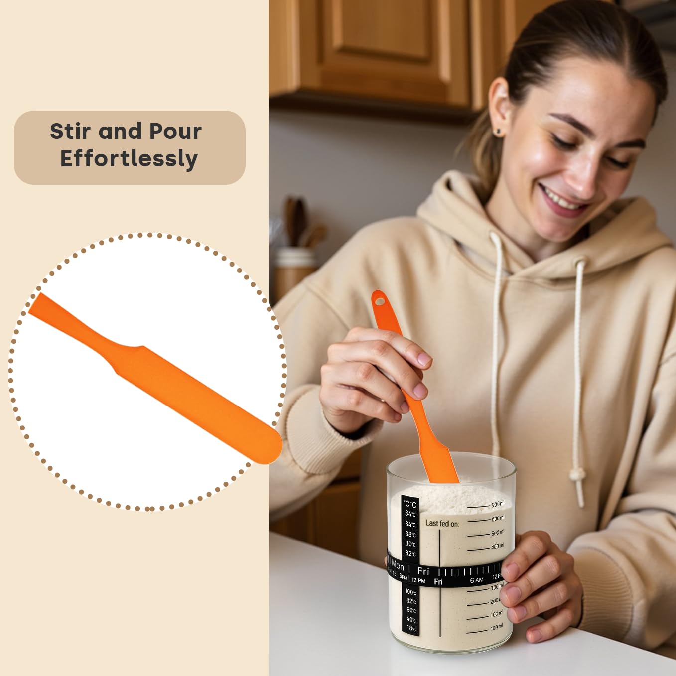 1L Borosilicate Glass Sourdough Starter Kit