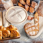 Handmade Eco-Friendly Banneton Proofing Basket & Sourdough Starter Kit